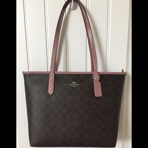 Coach city zip top large tote
